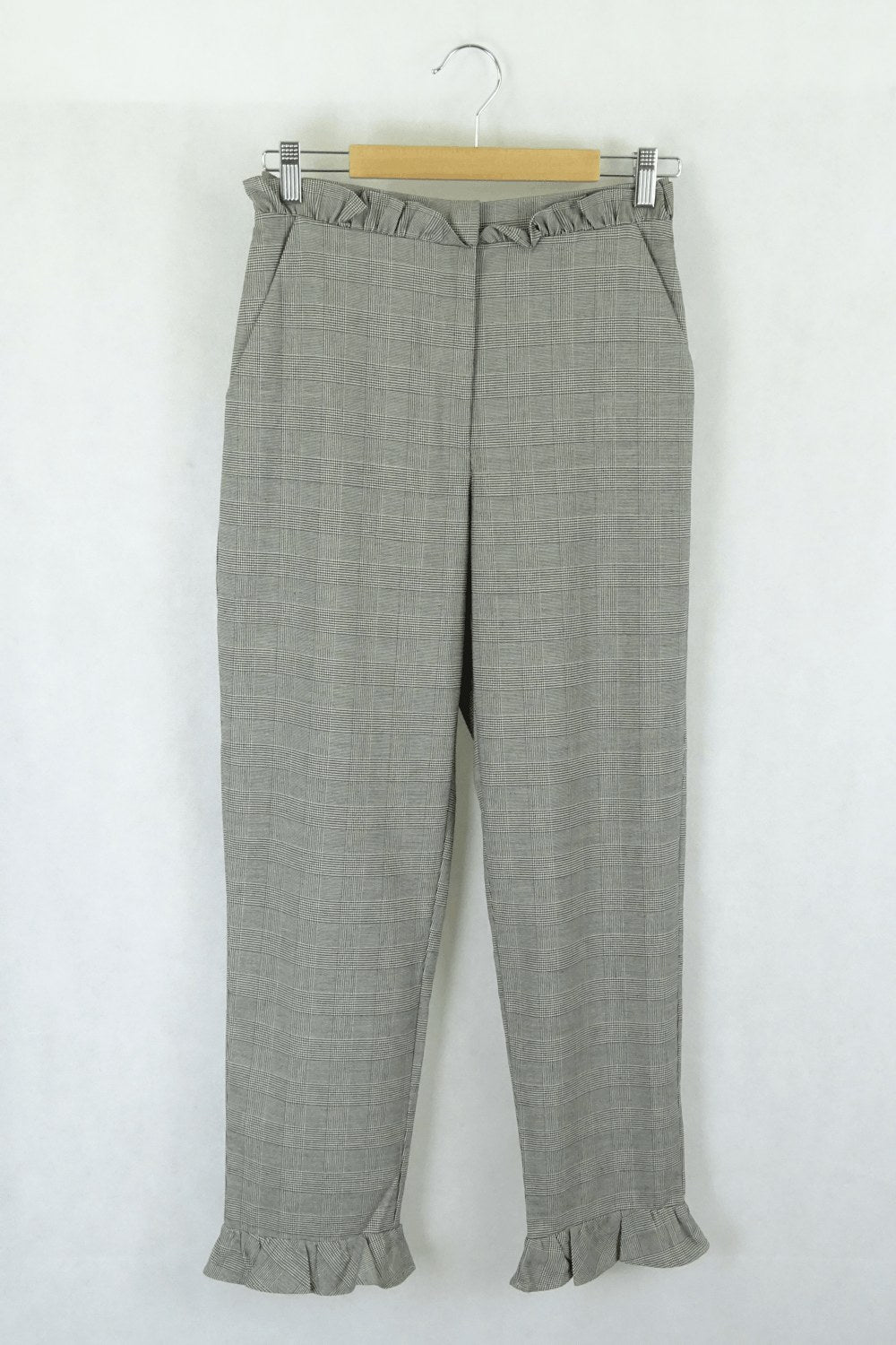 H&amp;M Grey Print Ruffle Pants 8