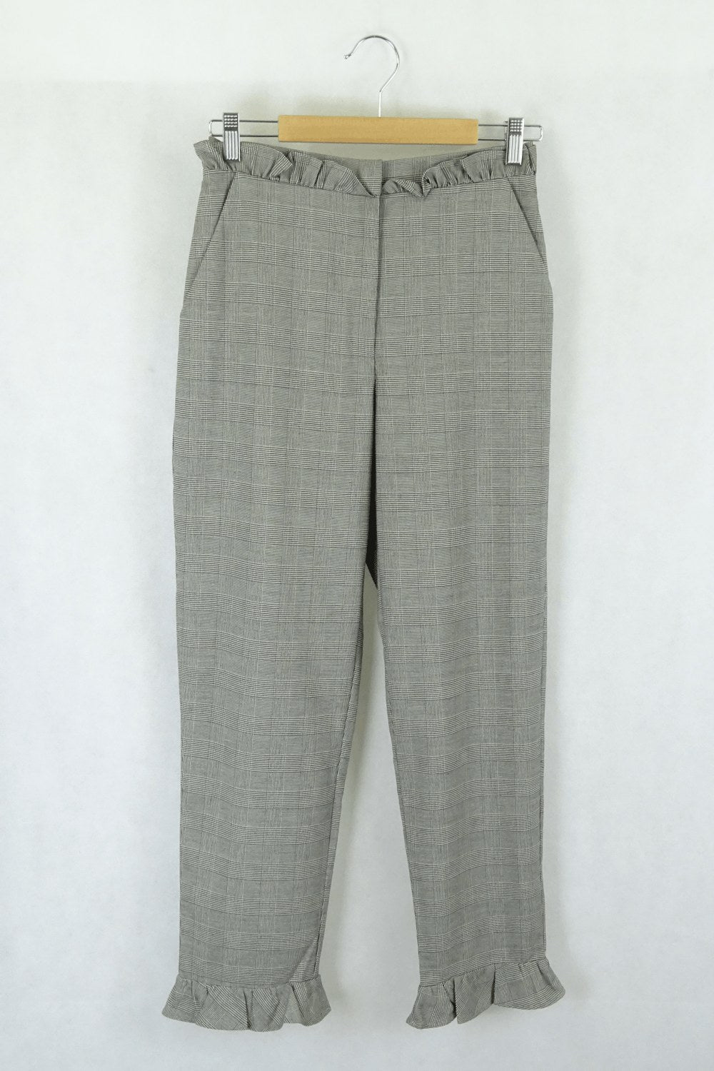 H&M Grey Print Ruffle Pants 8