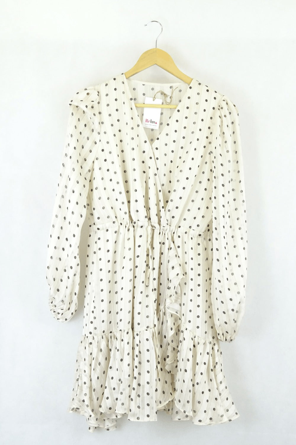 White Polka Dot Dress M