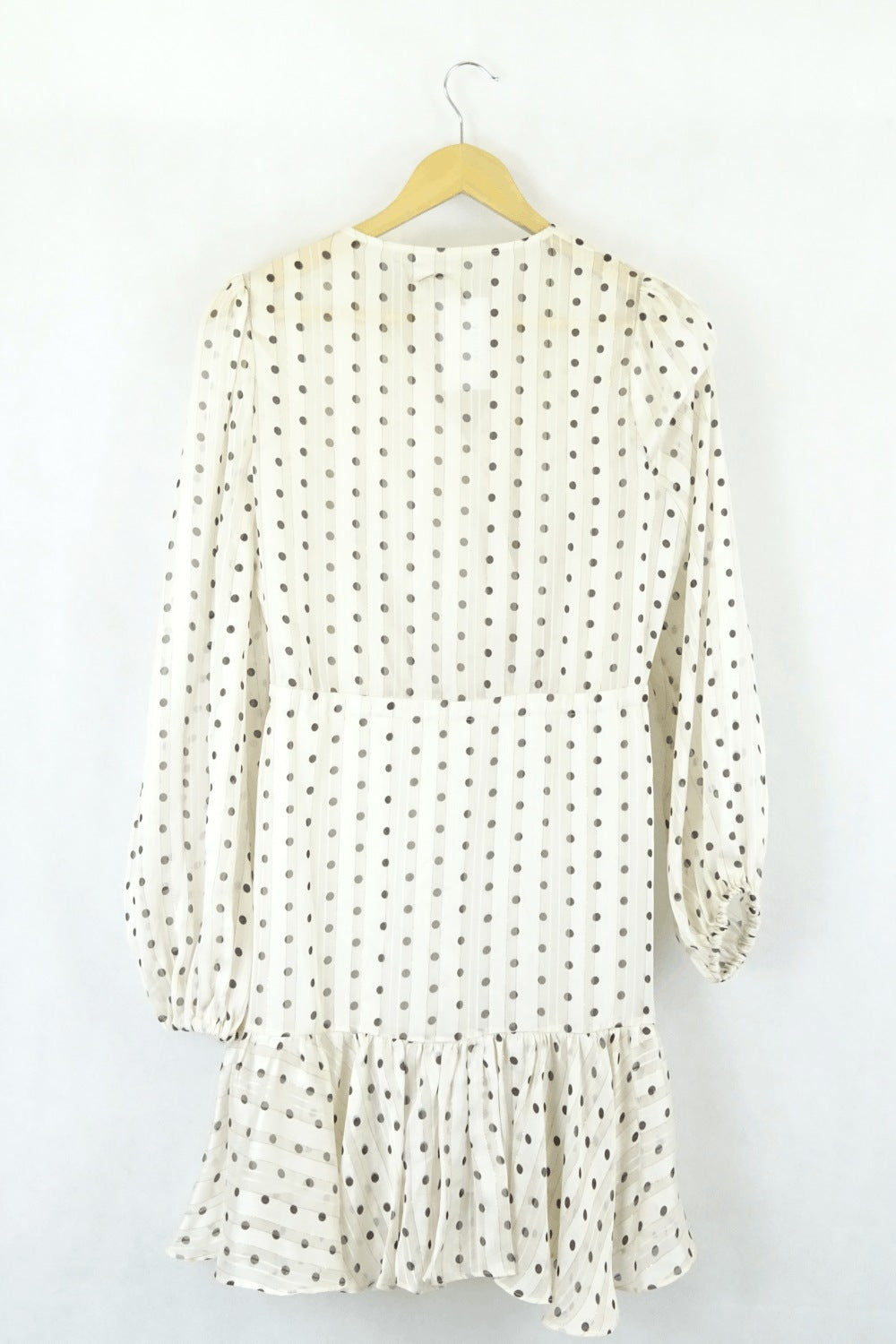 White Polka Dot Dress M