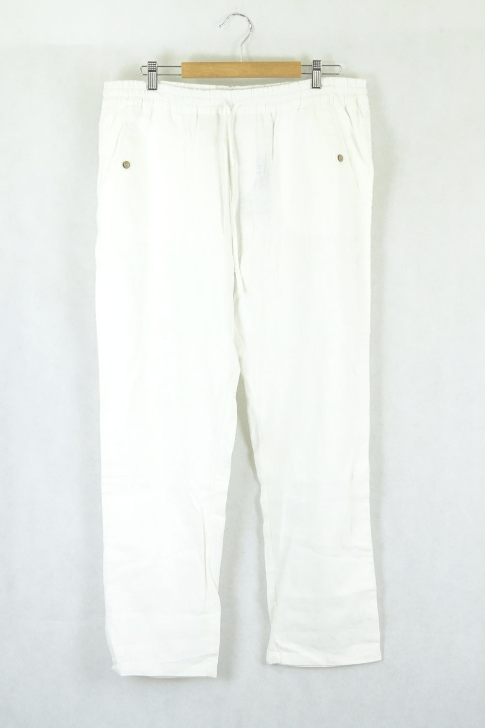 Sara White Linen Pants 14
