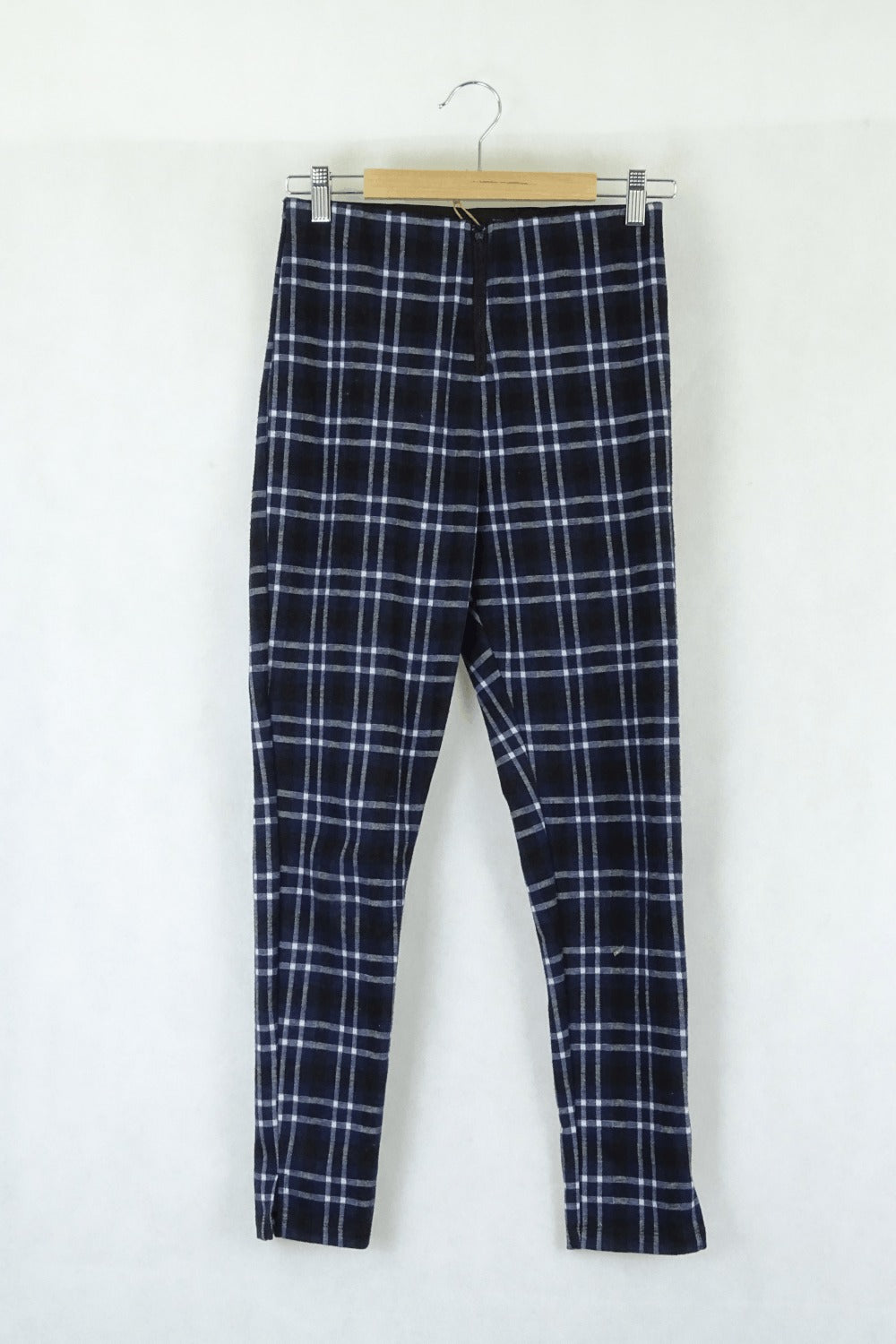 Glassons Navy Tartan Pants 8