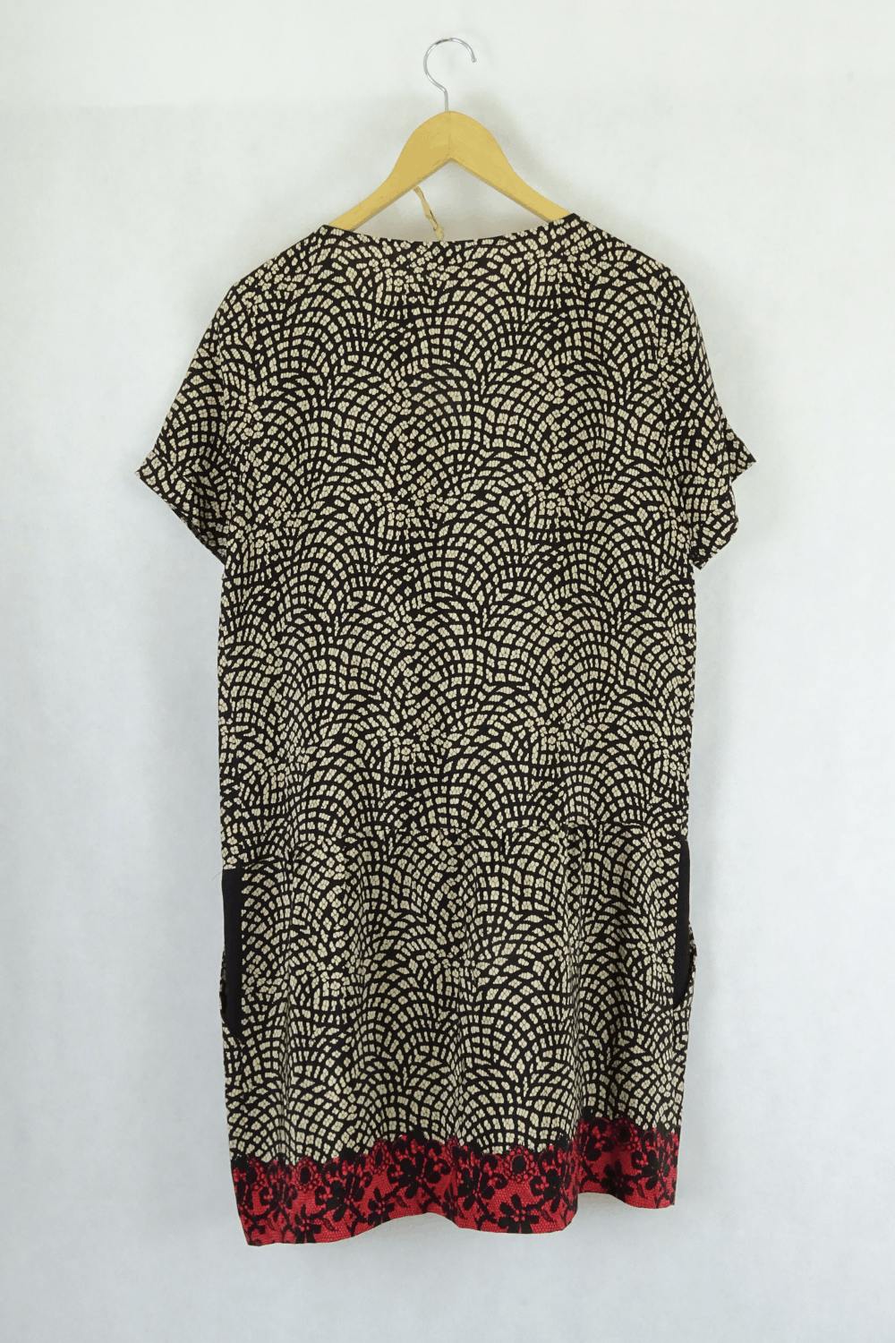 Kachel Black And Brown Printed Dress 10
