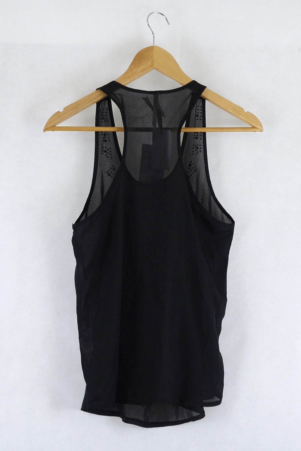 Spicy Sugar Sheer Black Silver Beaded Blouse 8