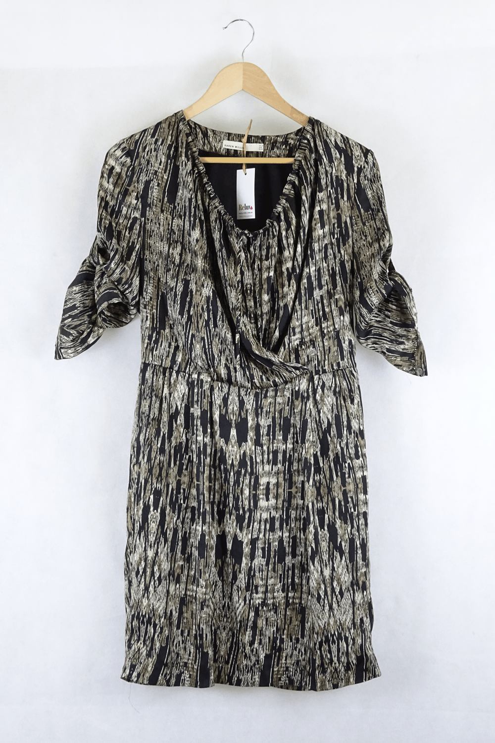 Karen Millen Brown Print Dress 12