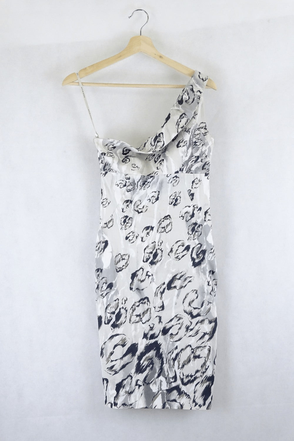 Karen Millen White And Grey Cocktail Dress 10