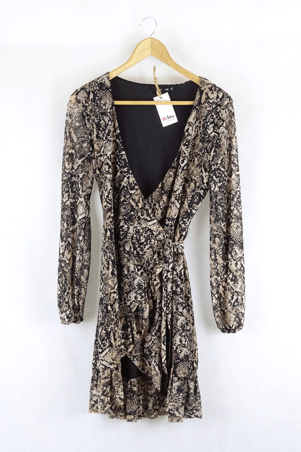 Sportsgirl Animal Print Wrap Dress Xxs