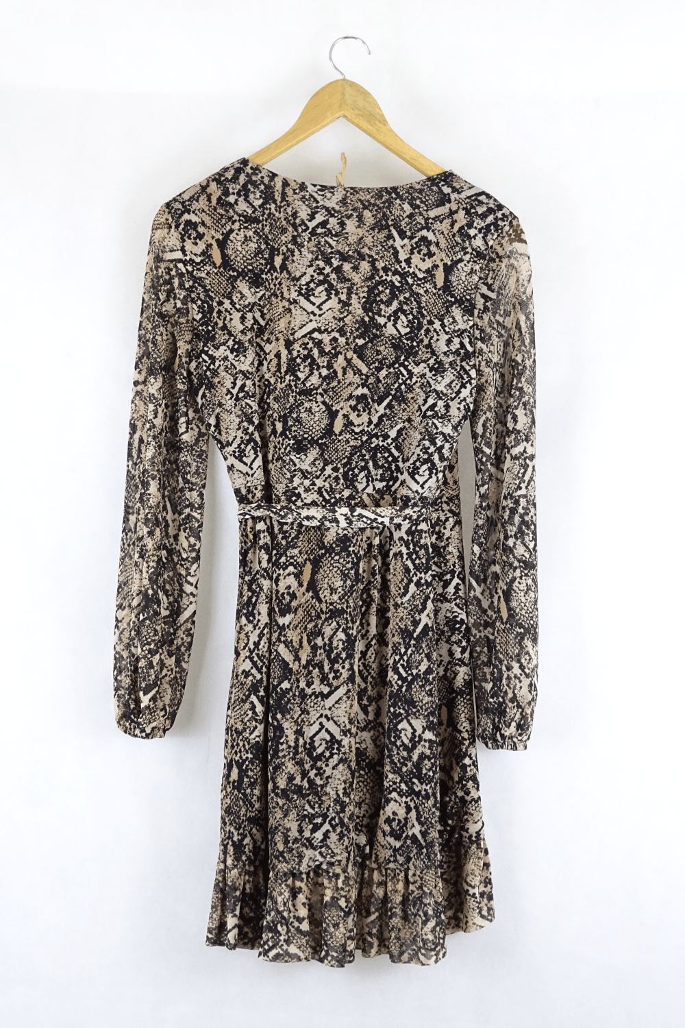 Sportsgirl Animal Print Wrap Dress Xxs