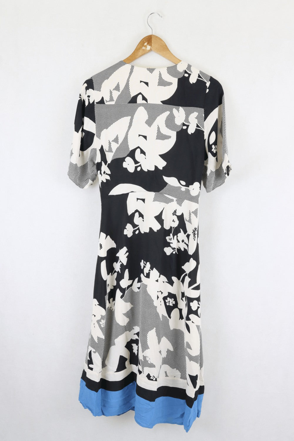 Mint Velvet Black And White Floral Print Dress 10