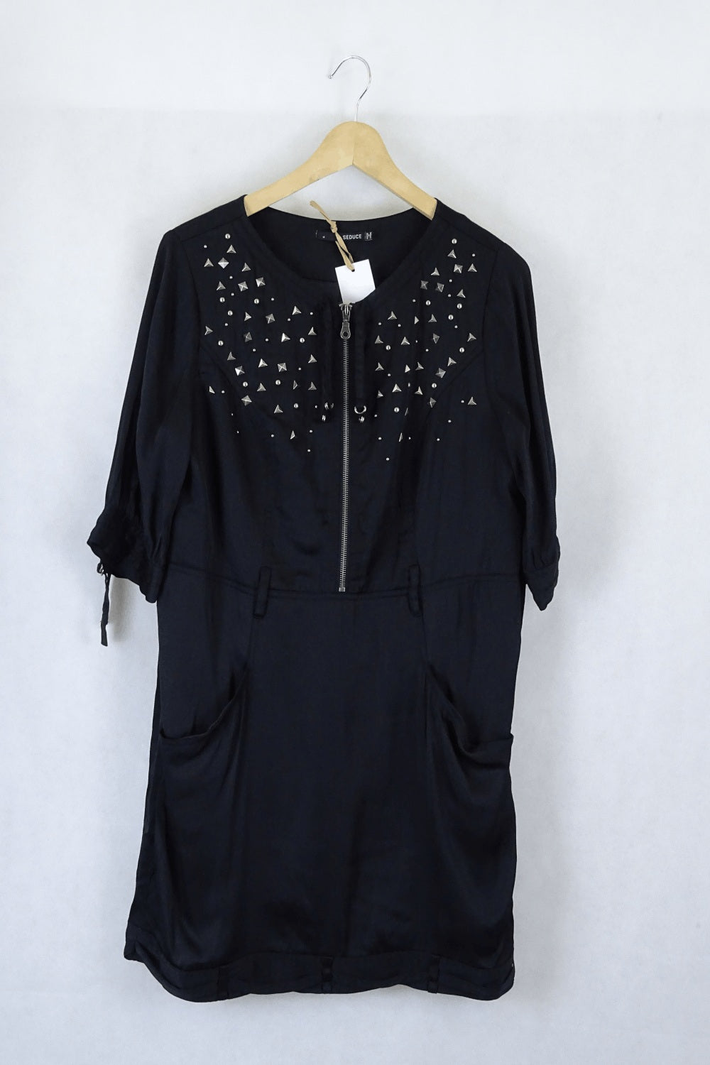 Seduce Black Embellished Dress 12