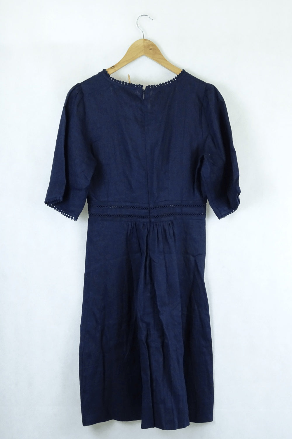 Whistles Navy Linen Dress 8