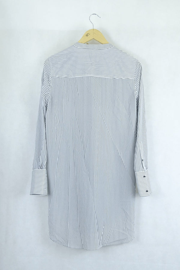 Witchery Black And White Striped Top 10 - Reluv Clothing Australia