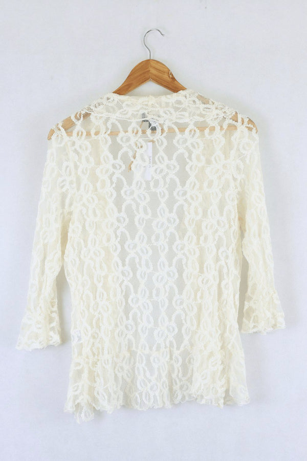 Ckm White Lace Cardigan XL - Reluv Clothing Australia