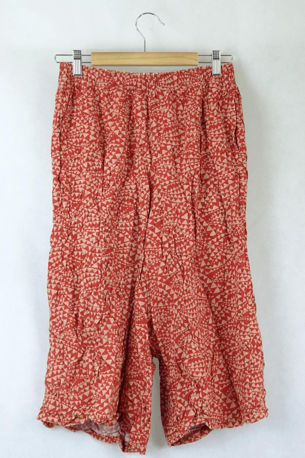 Uniqlo Red Patterned Skirt M
