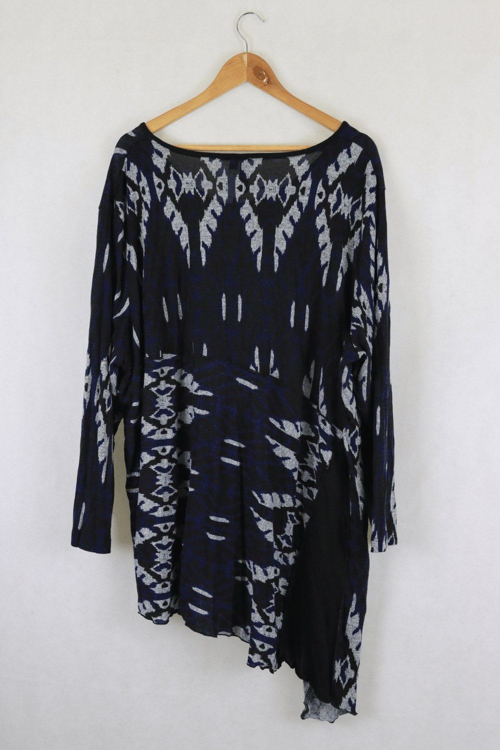 Taking Shape TS Blue And Black Print Tunic Top Xl