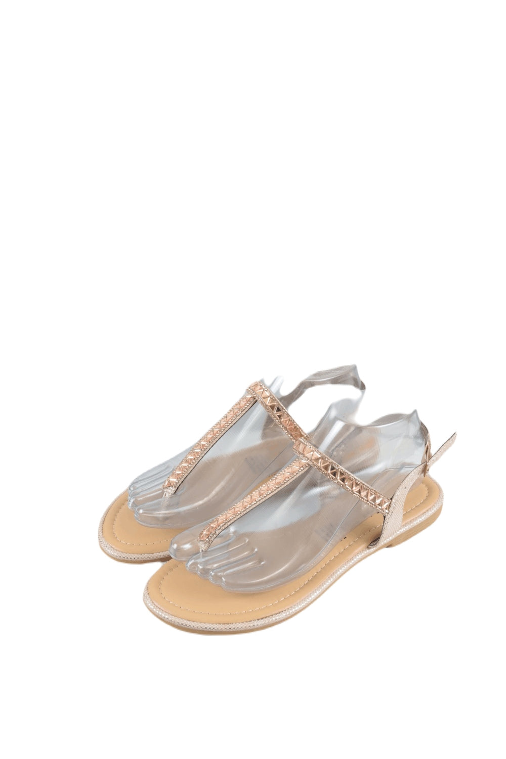 Miss Shop Gold Strappy sandals 1 