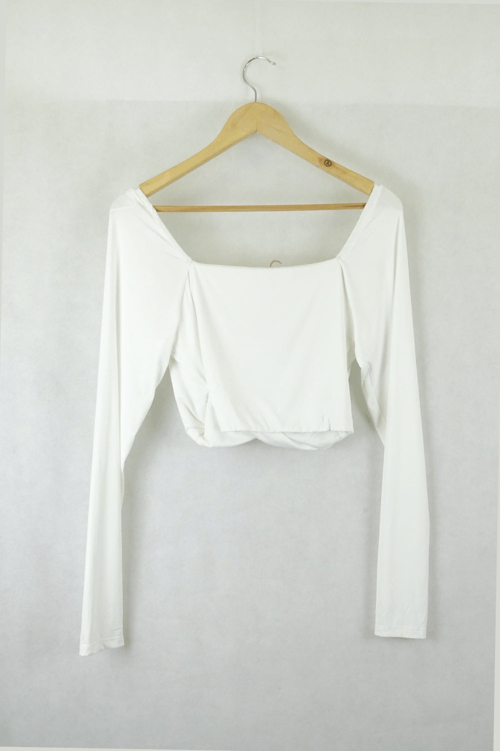 Glassons White Cropped Top L