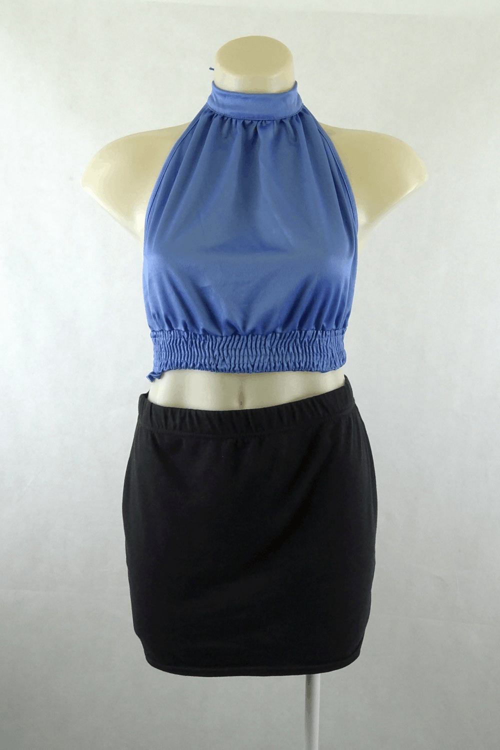 Melville Blue Halter Top One Size