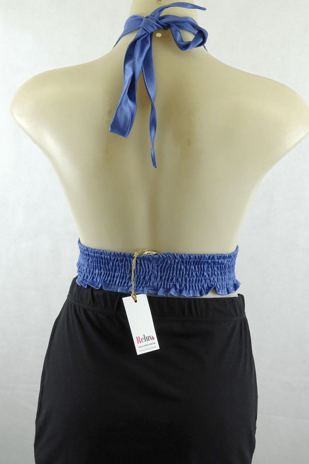 Melville Blue Halter Top One Size