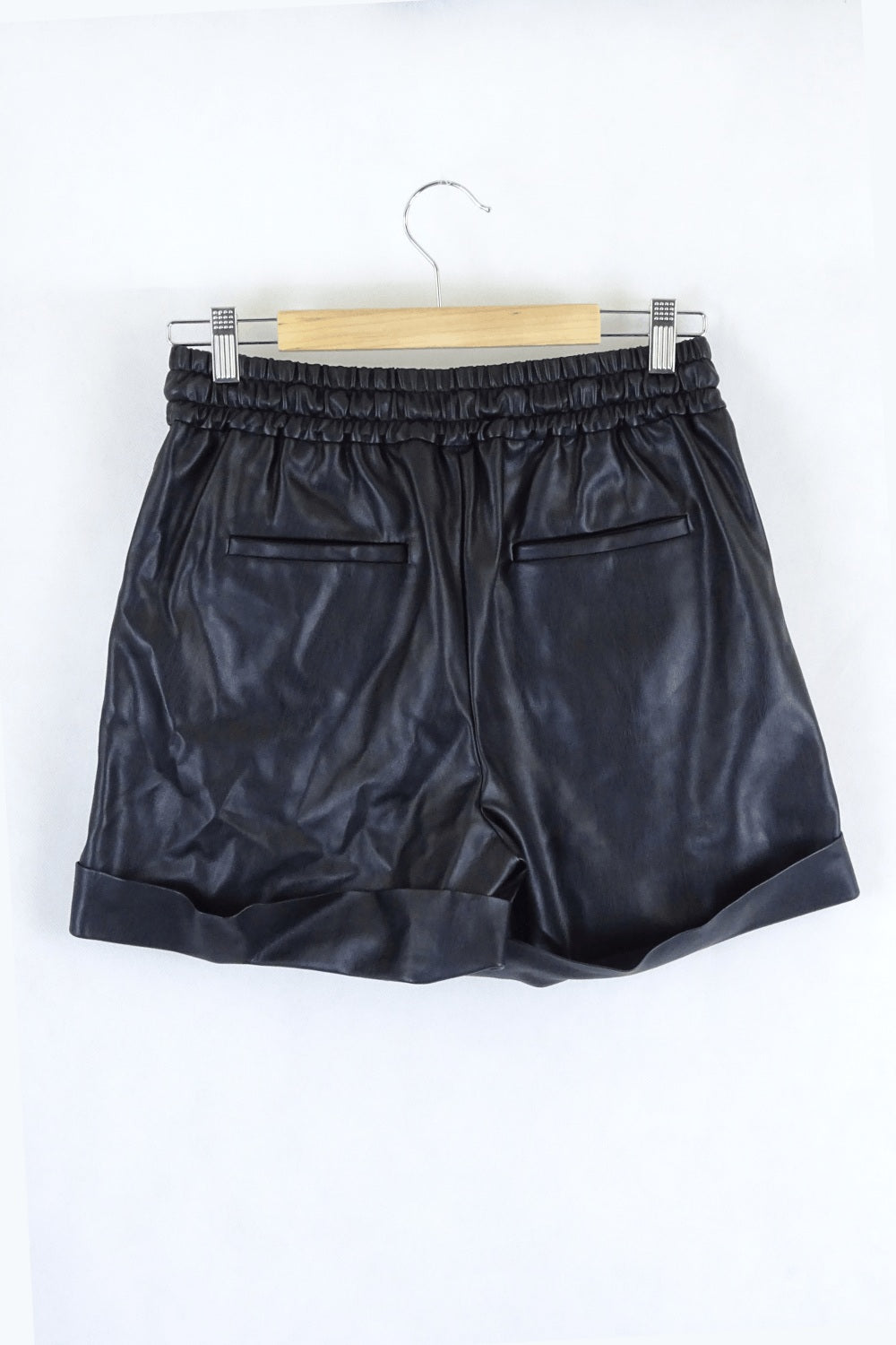 Country Road Black Faux Leather Shorts 8