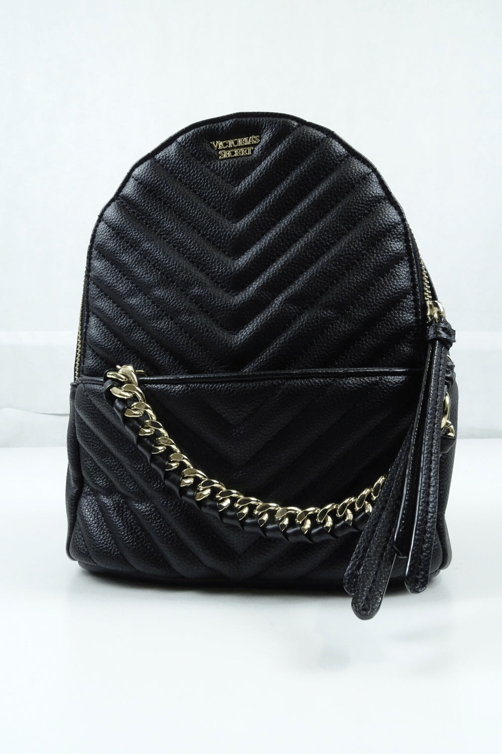 Victoria Secret Black and Gold Detailed Backpack