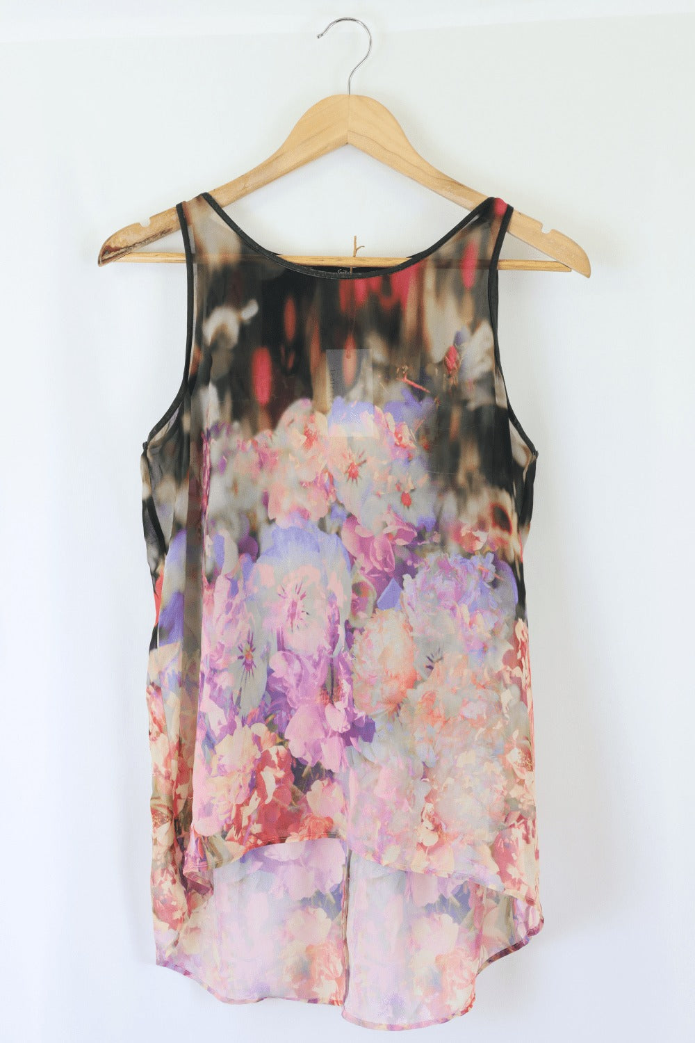 Sportsgirl Floral Sheer Singlet 10