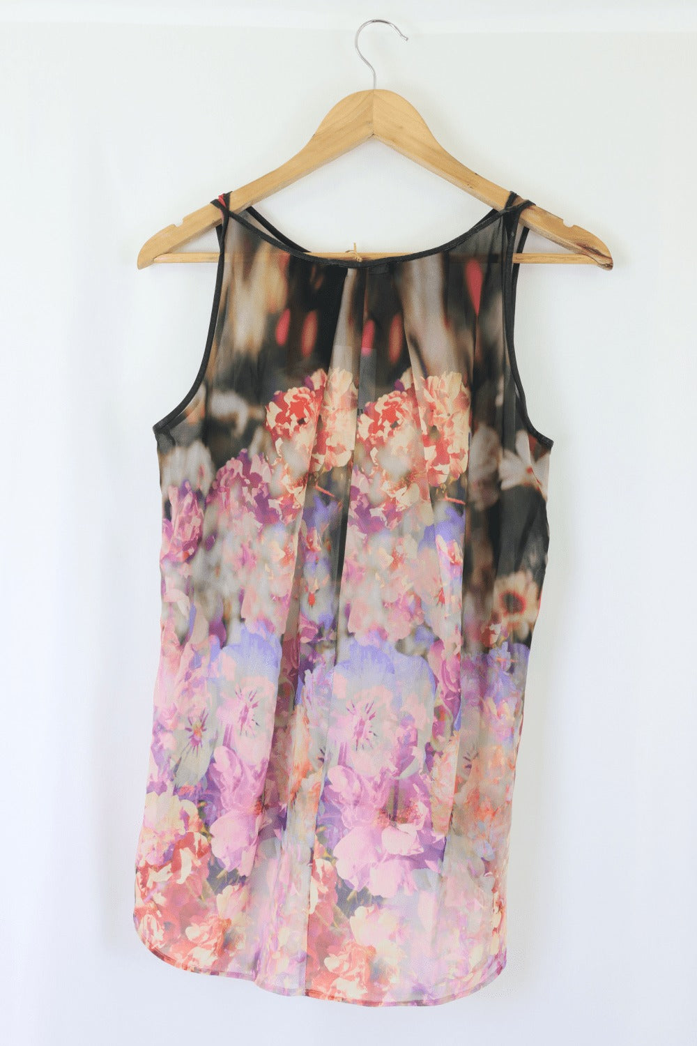 Sportsgirl Floral Sheer Singlet 10