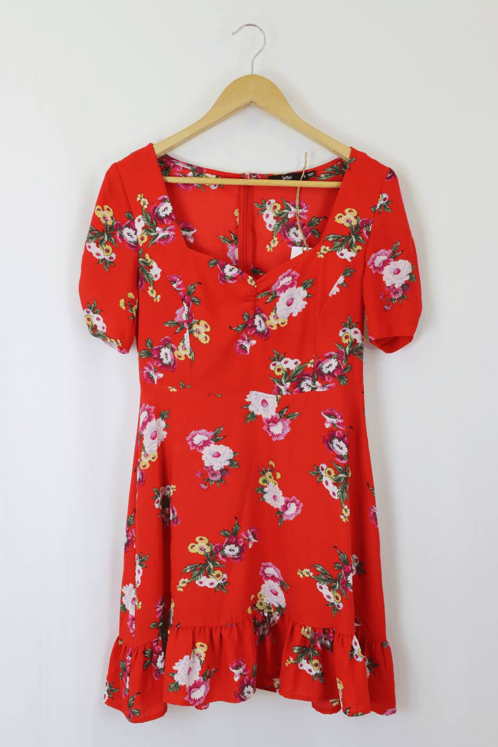 Sportsgirl Red Floral Dress 8