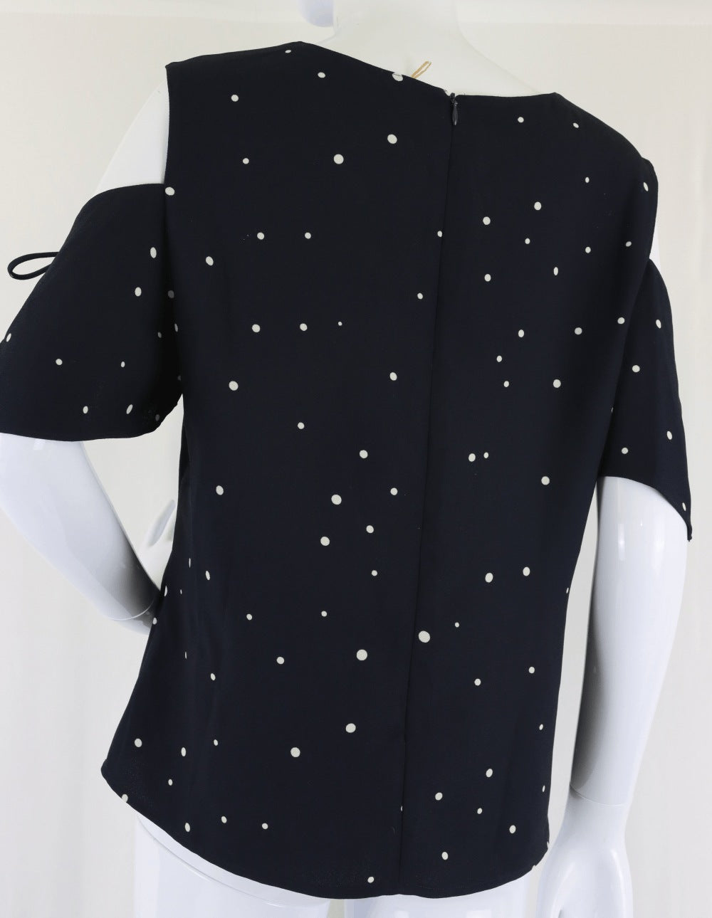 Veronika Maine Polka Dot Navy Top 12