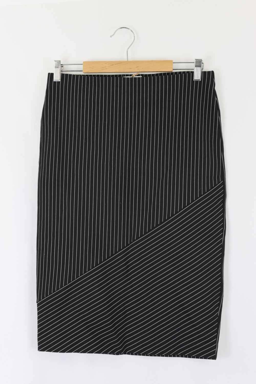 Witchery Black and White Striped Skirt 12