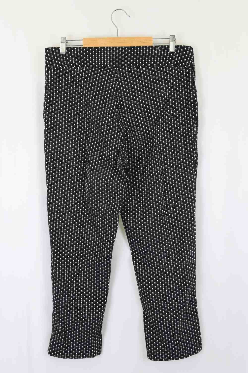 Taking Shape TS Jacquard Pattern Black and White Pants 16