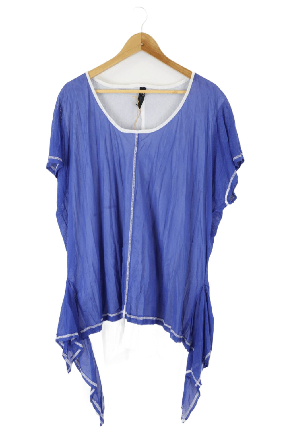 Taking Shape TS Blue Mesh Top M