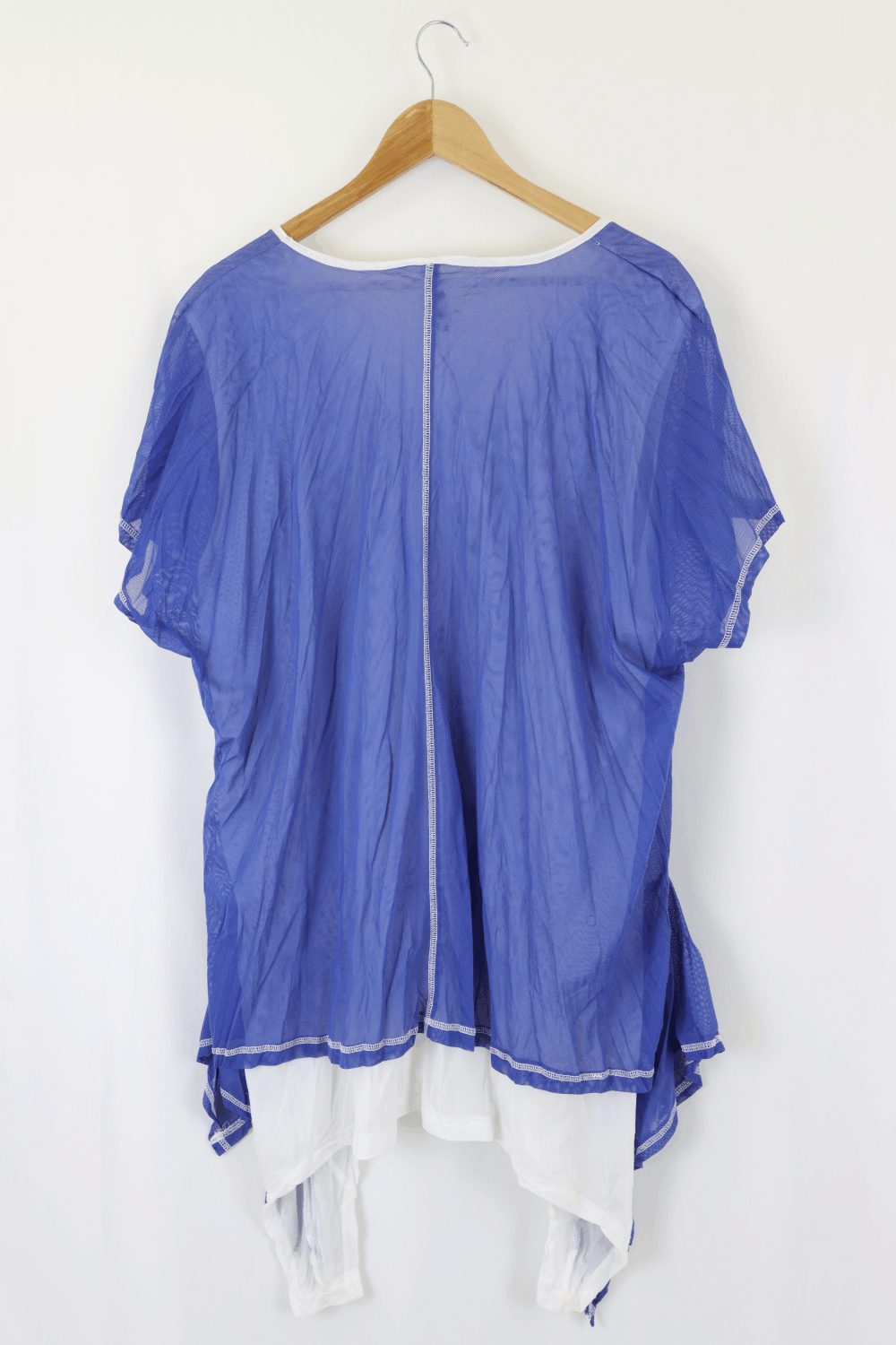 Taking Shape TS Blue Mesh Top M