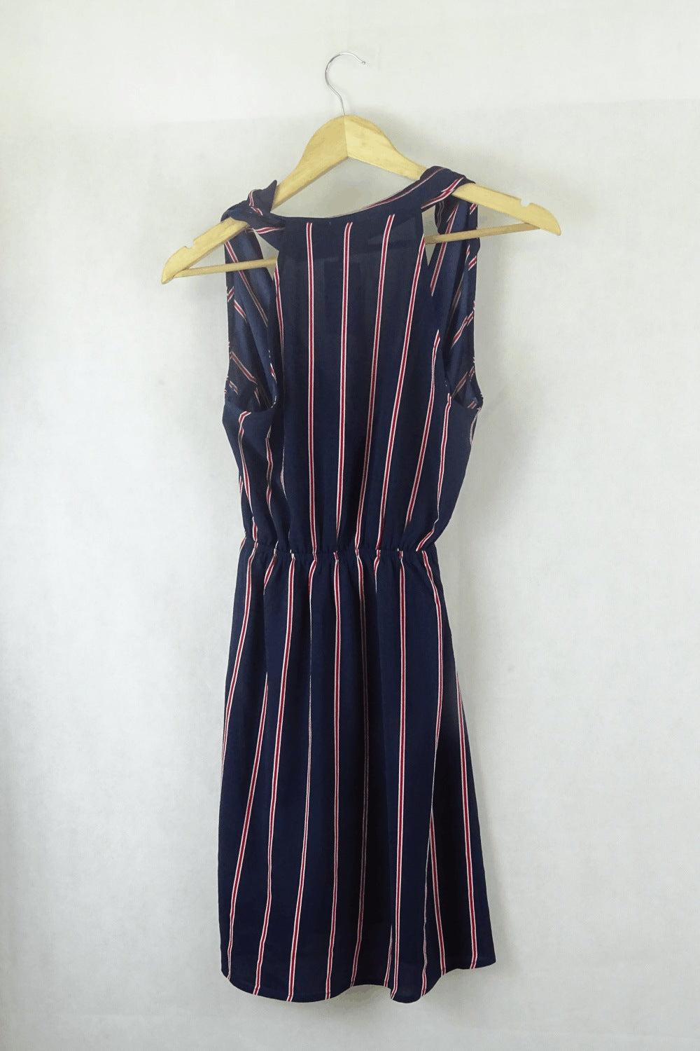 Monteau Blue and Red Striped Dress S
