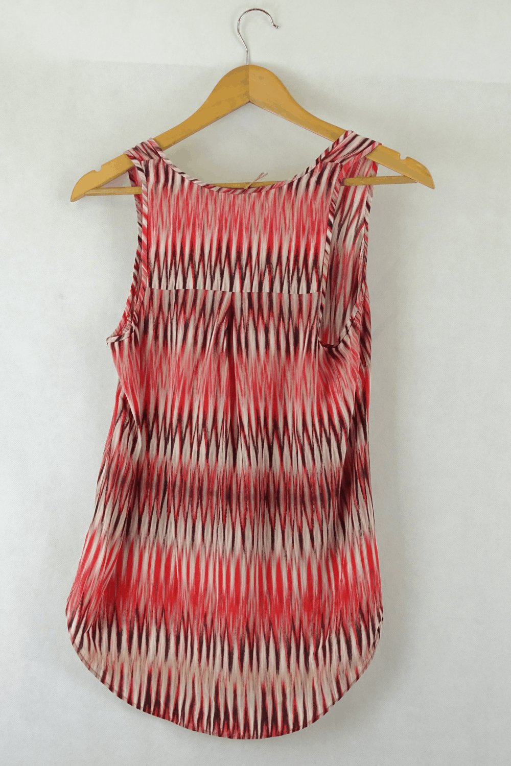 Country Road Patterned Red Top XS