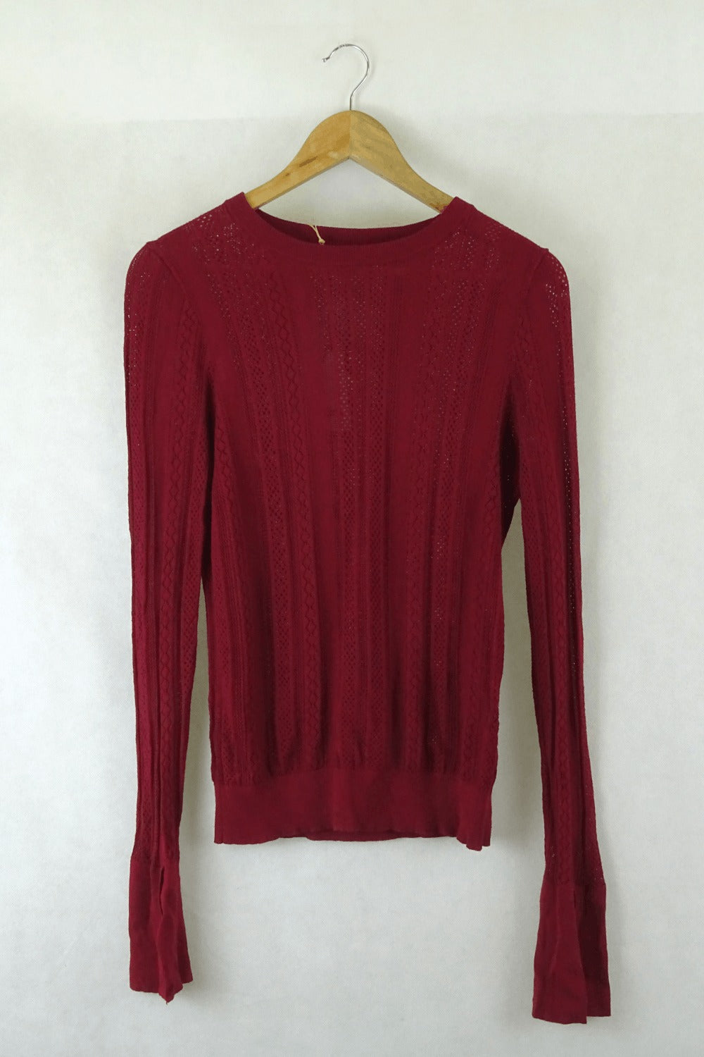 Veronika Maine Burgundy Top M