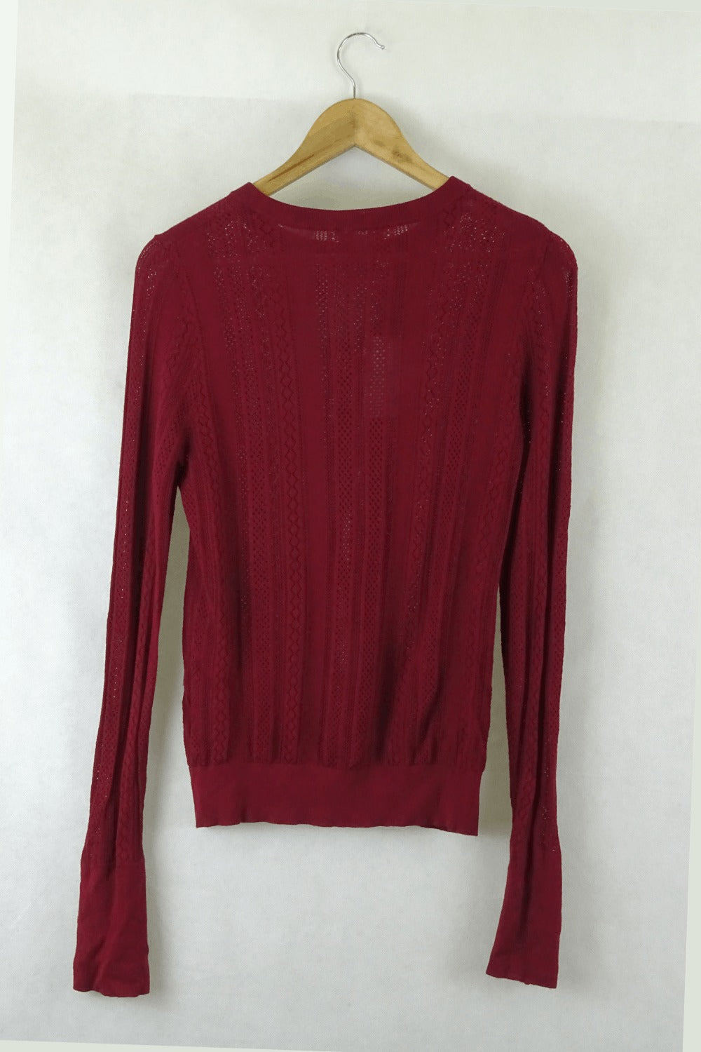 Veronika Maine Burgundy Top M