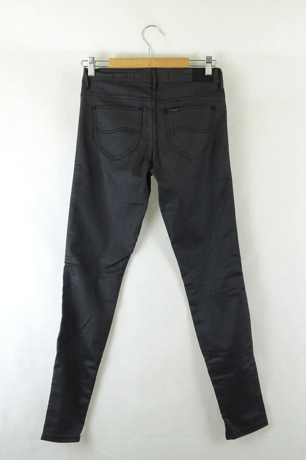 Lee Mid Rise Skinny Coated Black Jeans 9