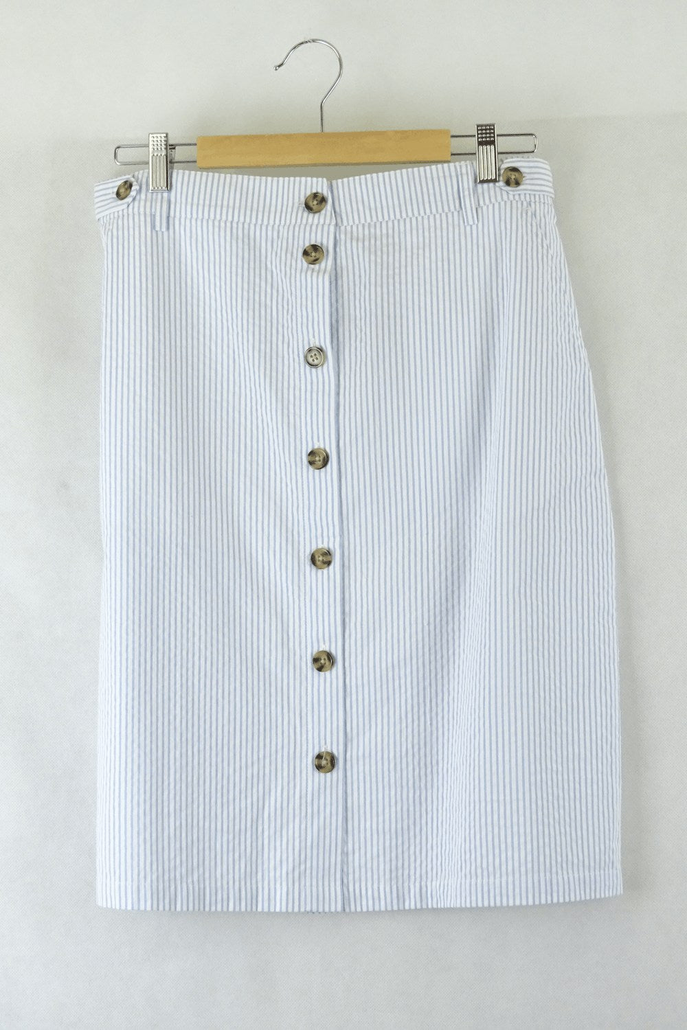 W Lane Stripe Button Through Skirt 10