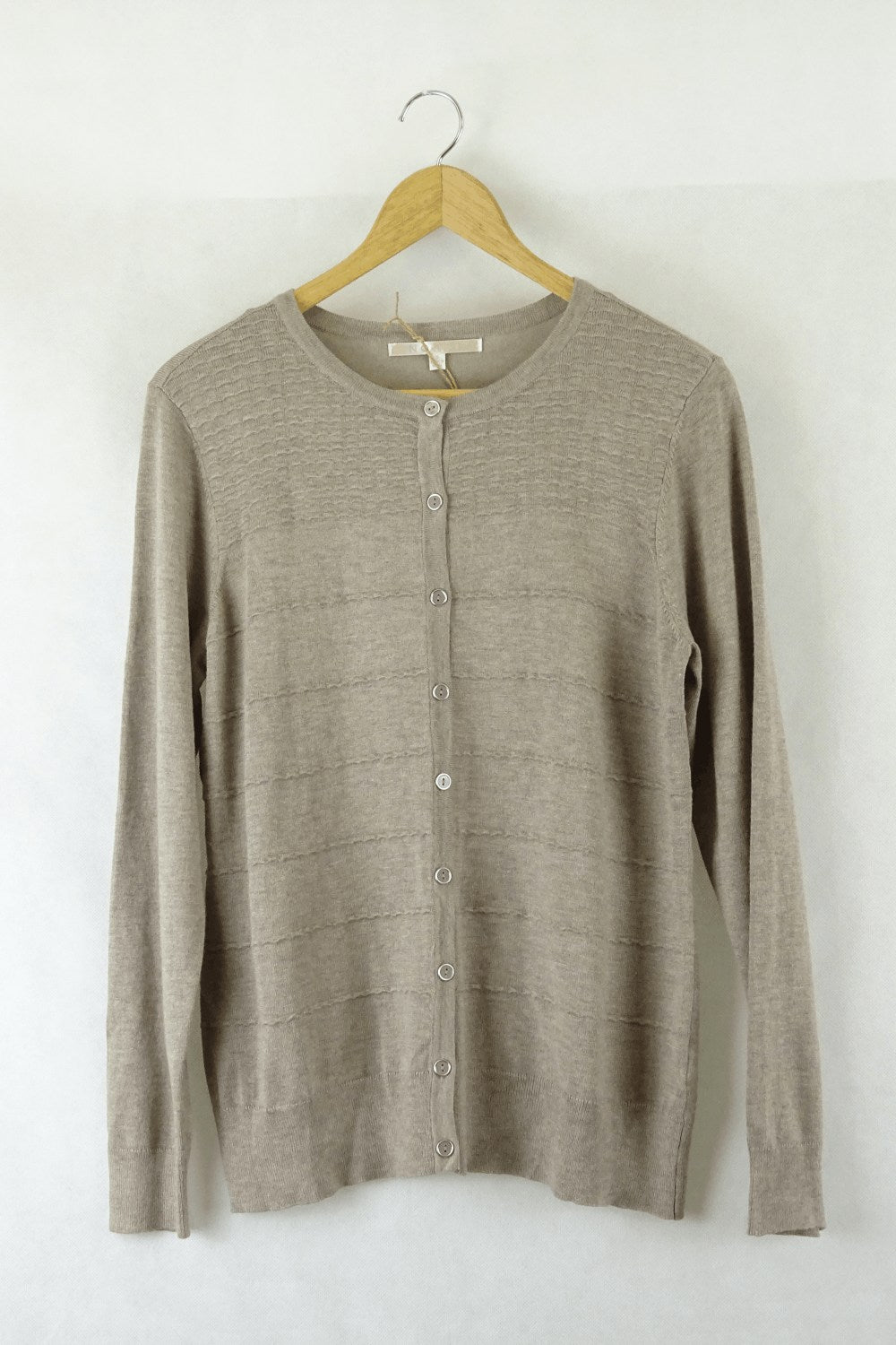 Noni B Long Sleeve Taupe Cardigan S