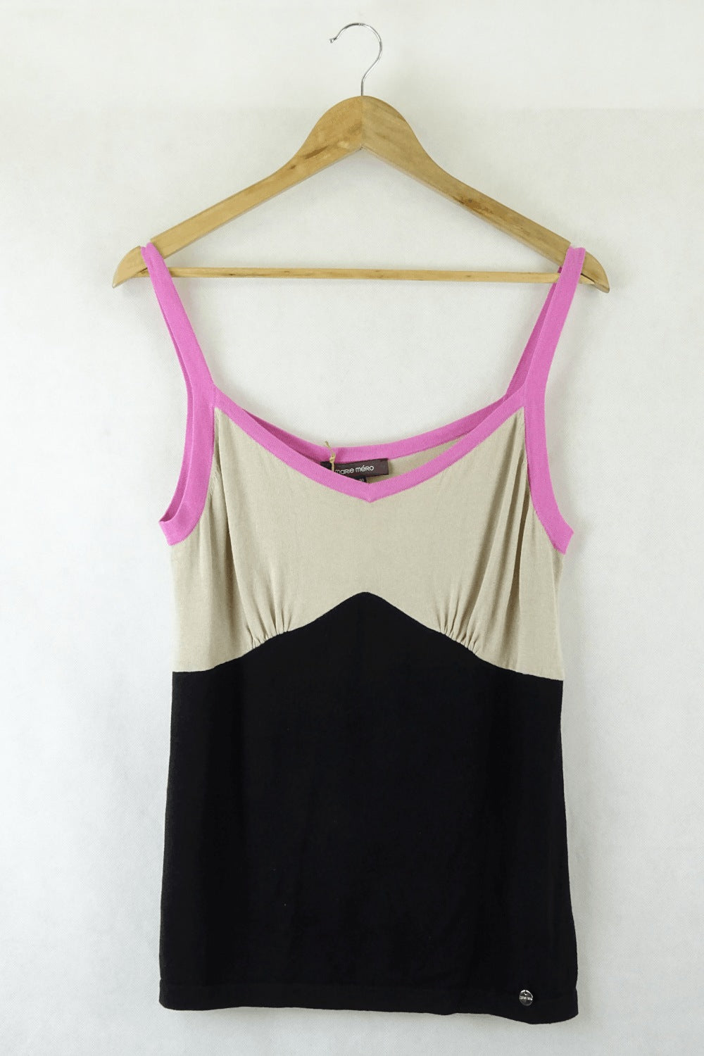 Marie Mero Knitted Beige and Pink Singlet 12