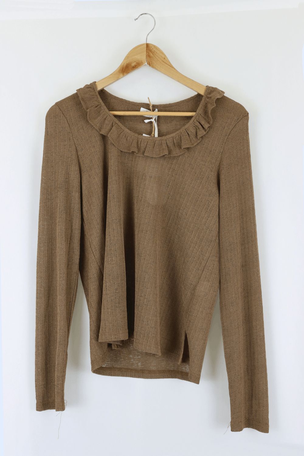 Ho Mode Brown Long Sleeve Top L