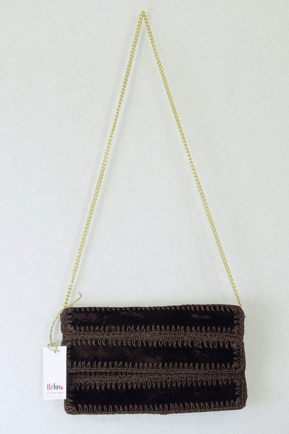 Made In Italy Brown Crossbody Bag
