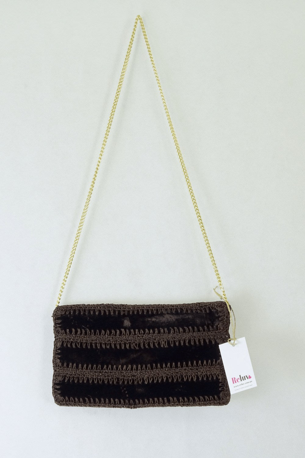 Made In Italy Brown Crossbody Bag
