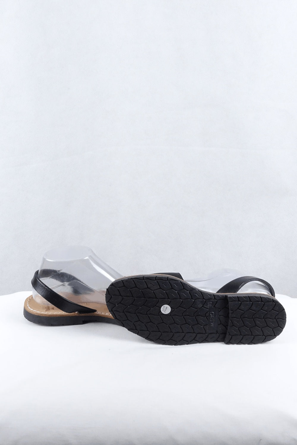 Palmaira Black Leather Sandals 39