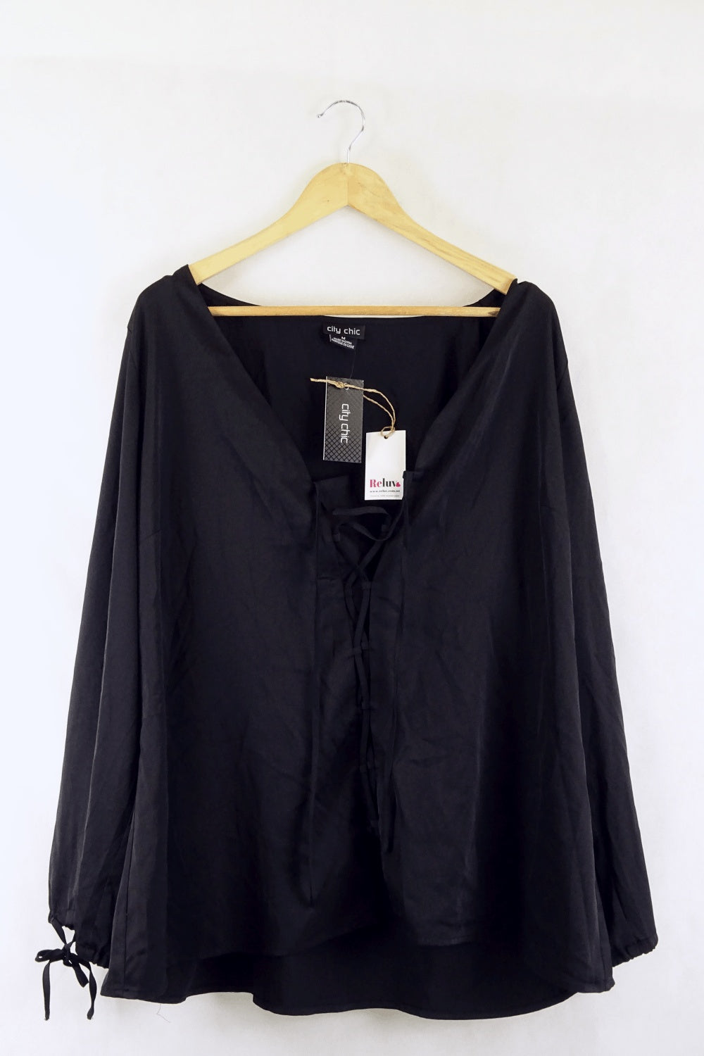 City Chic Black Top M