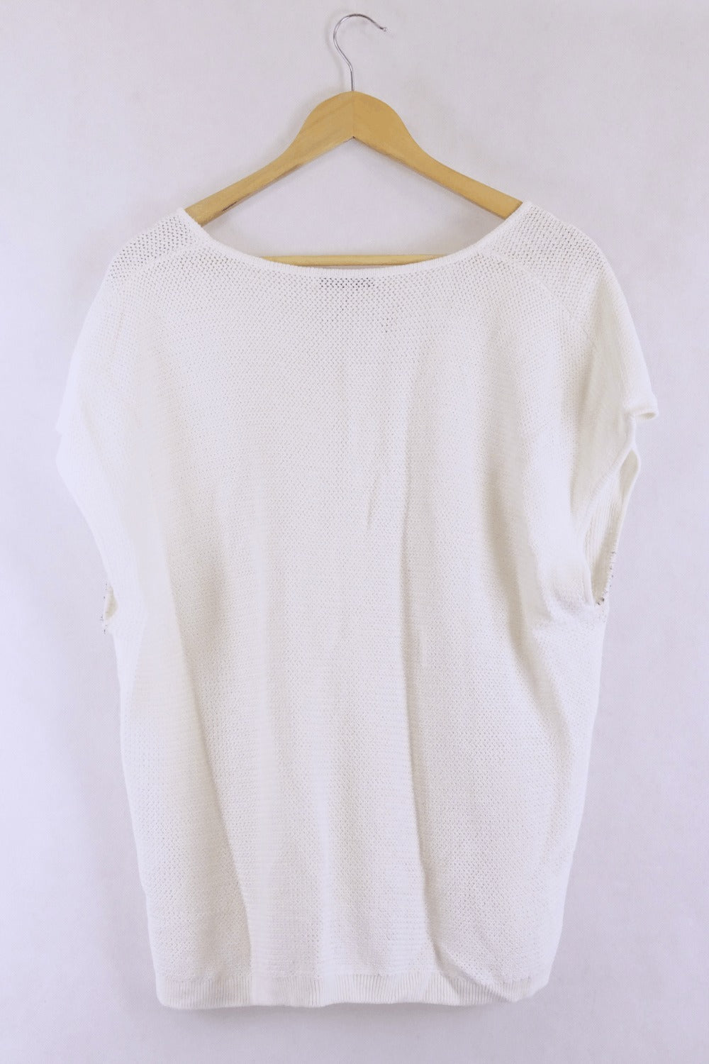 Sportscraft White Knitted Top Xl