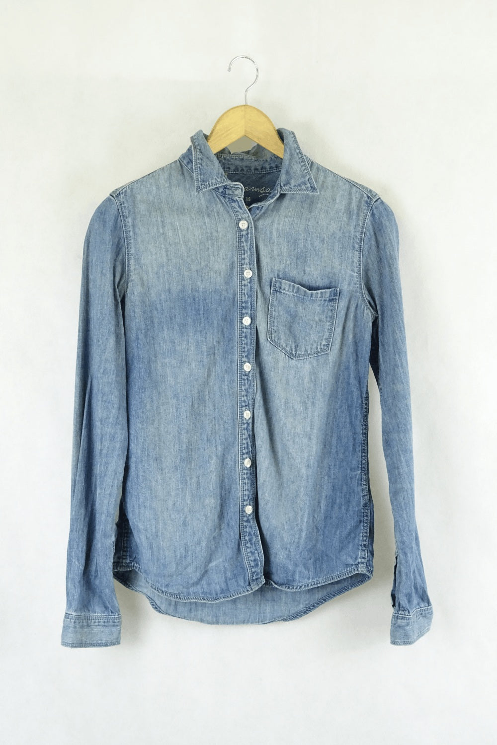 Jane Ramsay Denim Button Down Shirt Xs