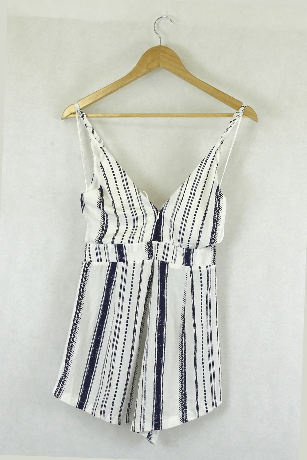 Who I Am Navy and White Striped Playsuit Size 8