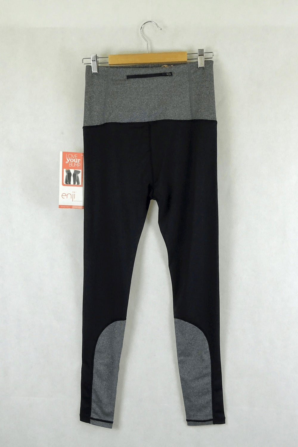 Enji Black And Grey Maternity Full Length Legging 10